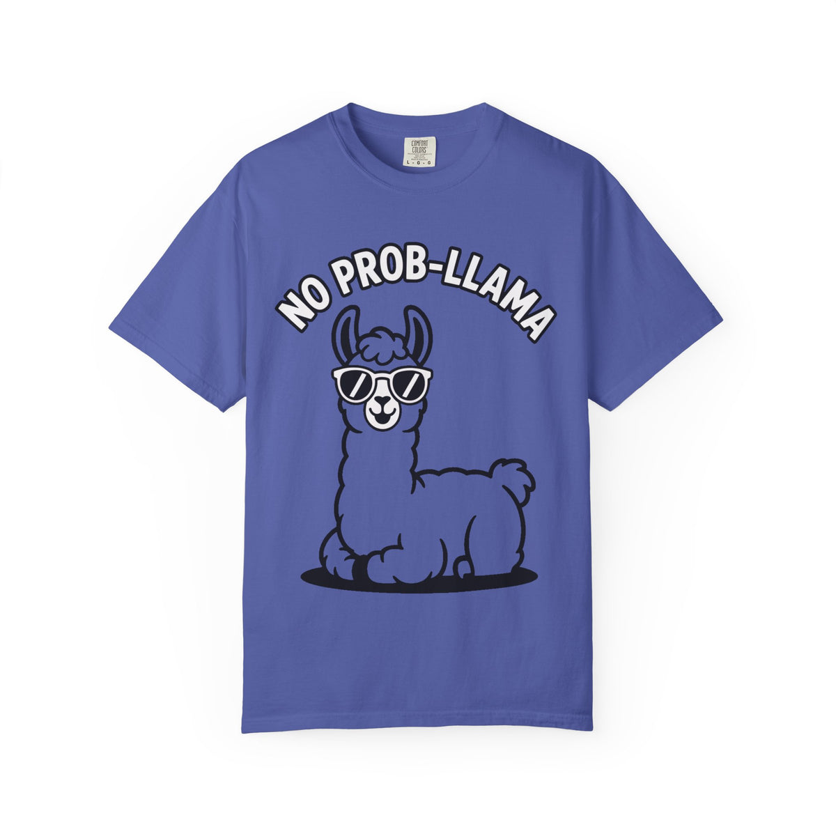 No Prob Llama Shirt, Funny Llama T-Shirt, Cute Llama Sunglasses Tee, Llama Lover Gift, Garment Dyed Unisex Shirt