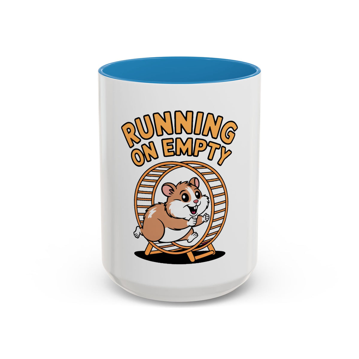 Running On Empty Hamster Mug, Funny Tired Hamster Coffee Cup, Cute Exhausted Wheel Runner Gift, Sarcastic Coffee Mug for Coworker