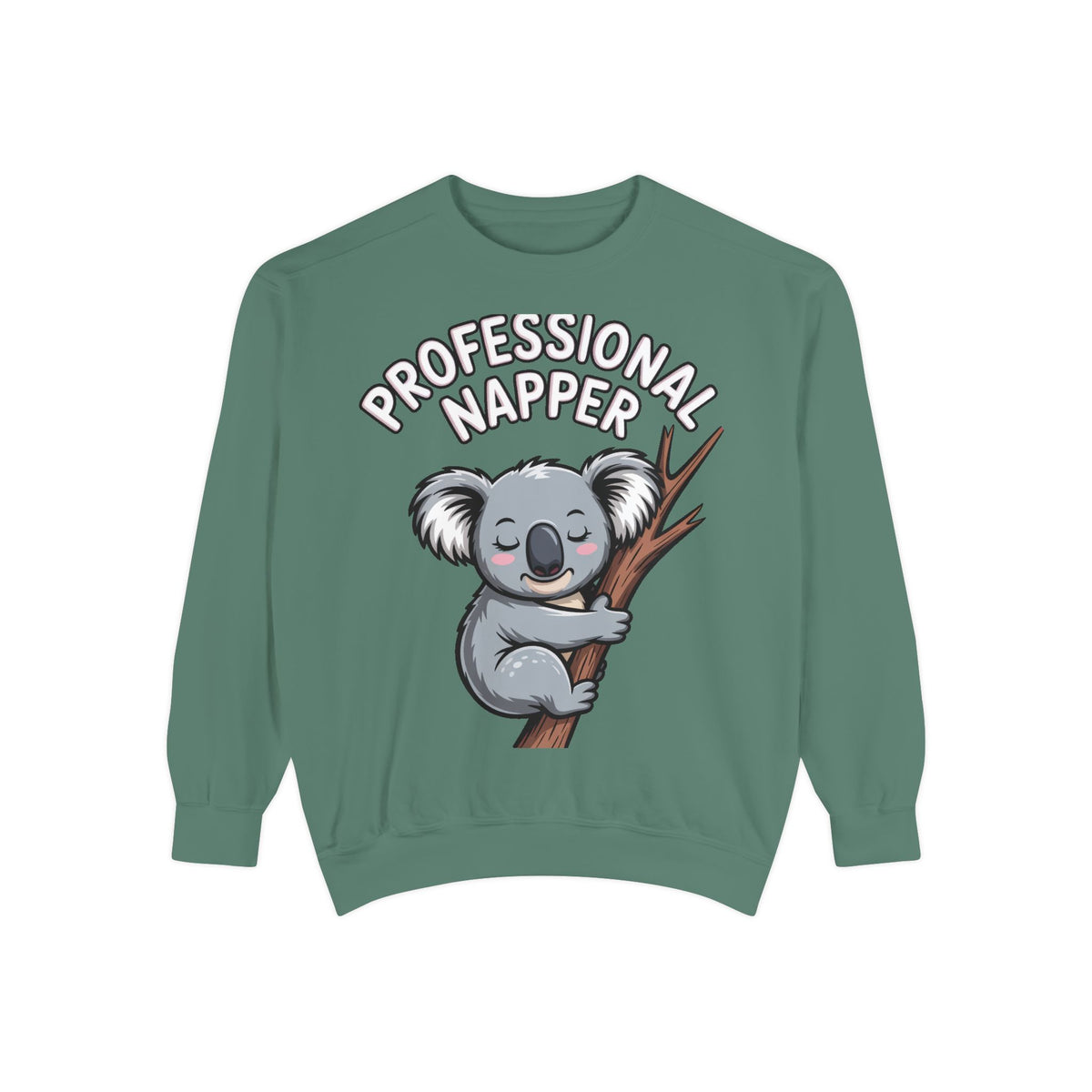 Professional Napper Koala Sweatshirt, Funny Koala Crewneck, Cute Nap Lover Gift, Cozy Animal Sweatshirt for Sleepy Souls
