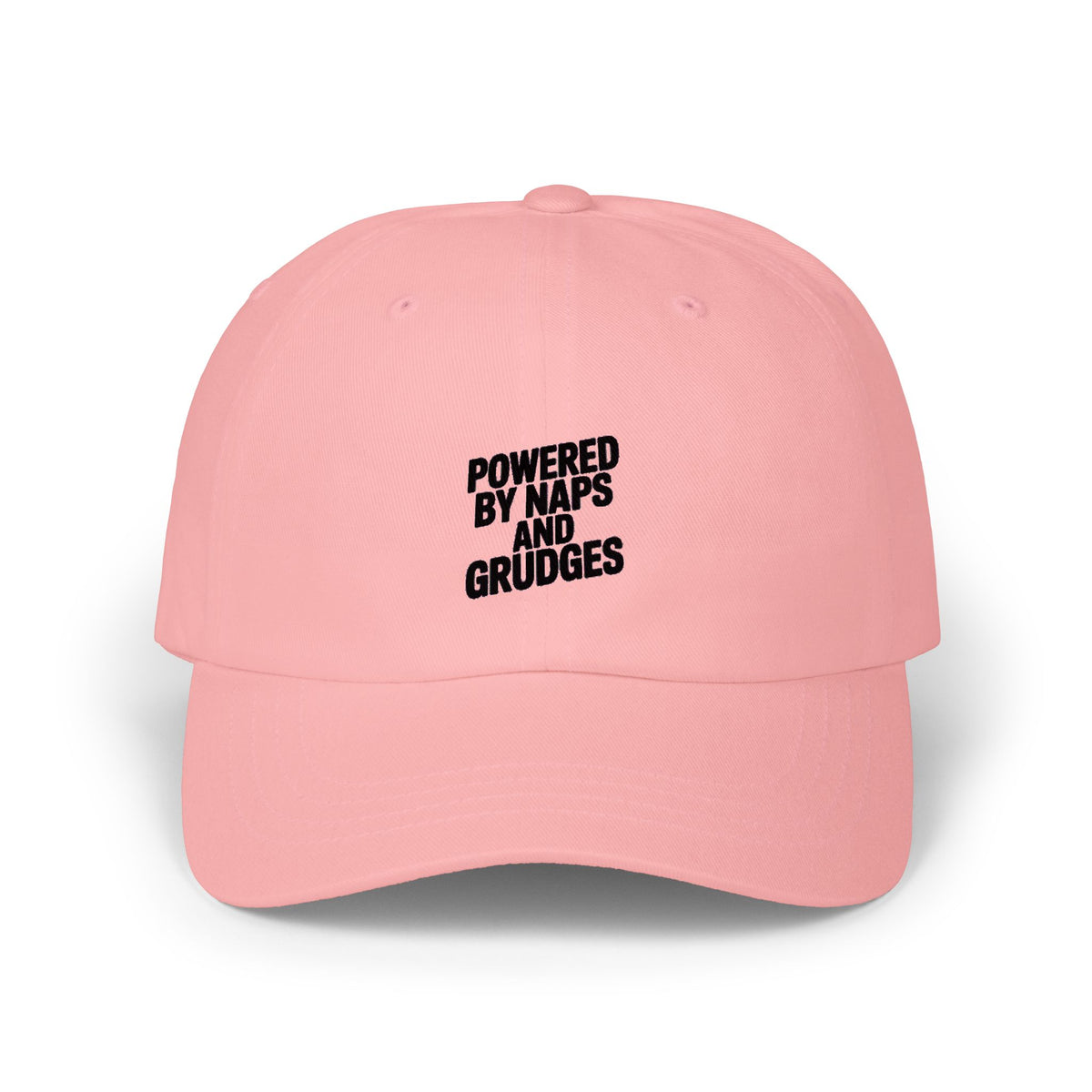 Powered By Naps And Grudges Dad Hat, Funny Sarcastic Embroidered Cap, Introvert Gift, Funny Nap Lover Hat, Petty Humor Baseball Cap