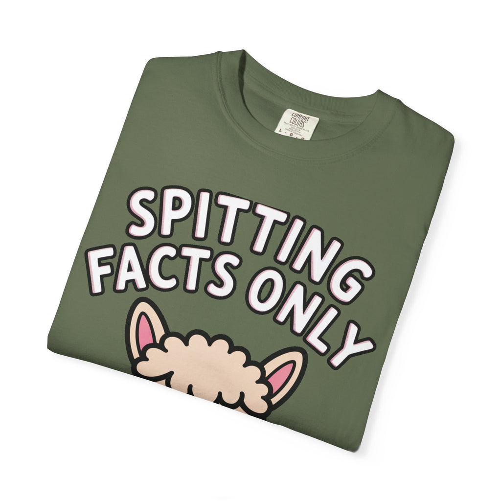 Funny Alpaca Shirt, Spitting Facts Only T-Shirt, Sassy Alpaca Tee, Cute Alpaca Lover Gift, Funny Animal Graphic Shirt