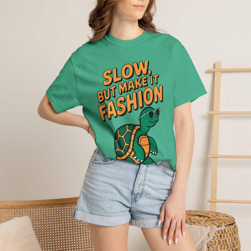 Slow But Fashion Turtle Shirt, Funny Turtle Sunglasses T-Shirt, Cute Turtle Lover Gift, Sarcastic Animal Tee