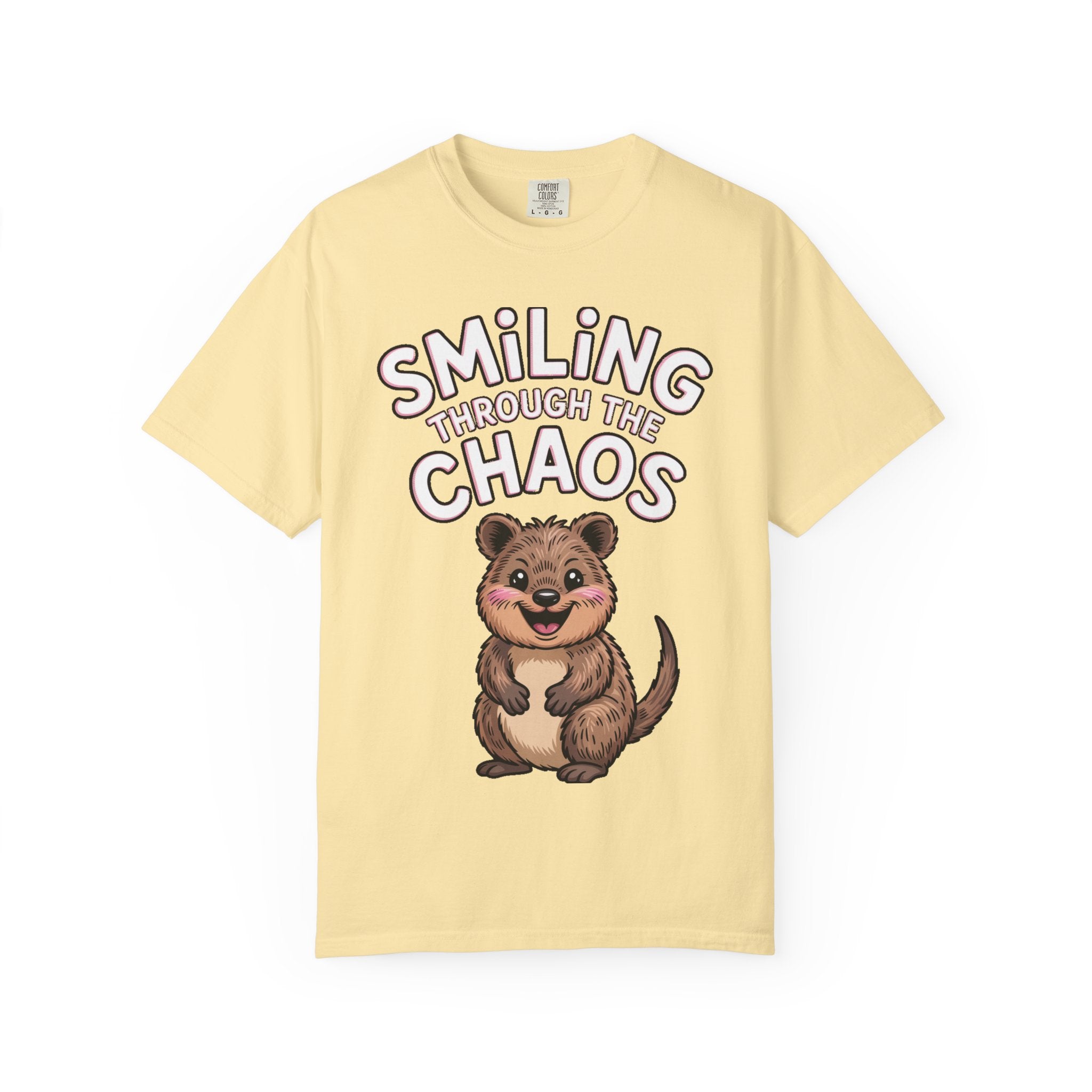 Smiling Through The Chaos Quokka Shirt, Funny Quokka T-Shirt, Cute Smiling Animal Tee, Positive Vibes Shirt, Quokka Lover Gift