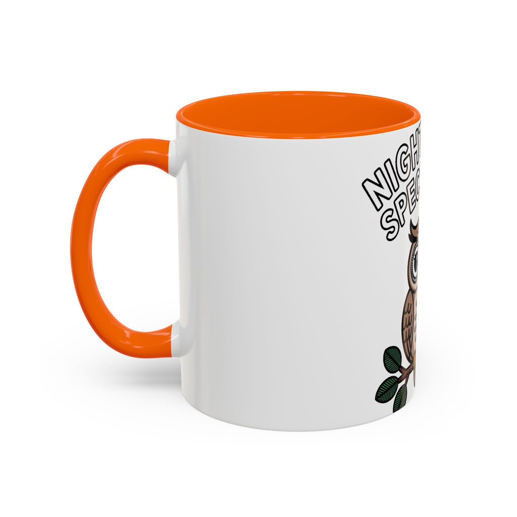 Night Shift Owl Mug, Funny Night Shift Specialist Coffee Cup, Cute Owl Lover Gift, Nurse Coworker Gift Mug