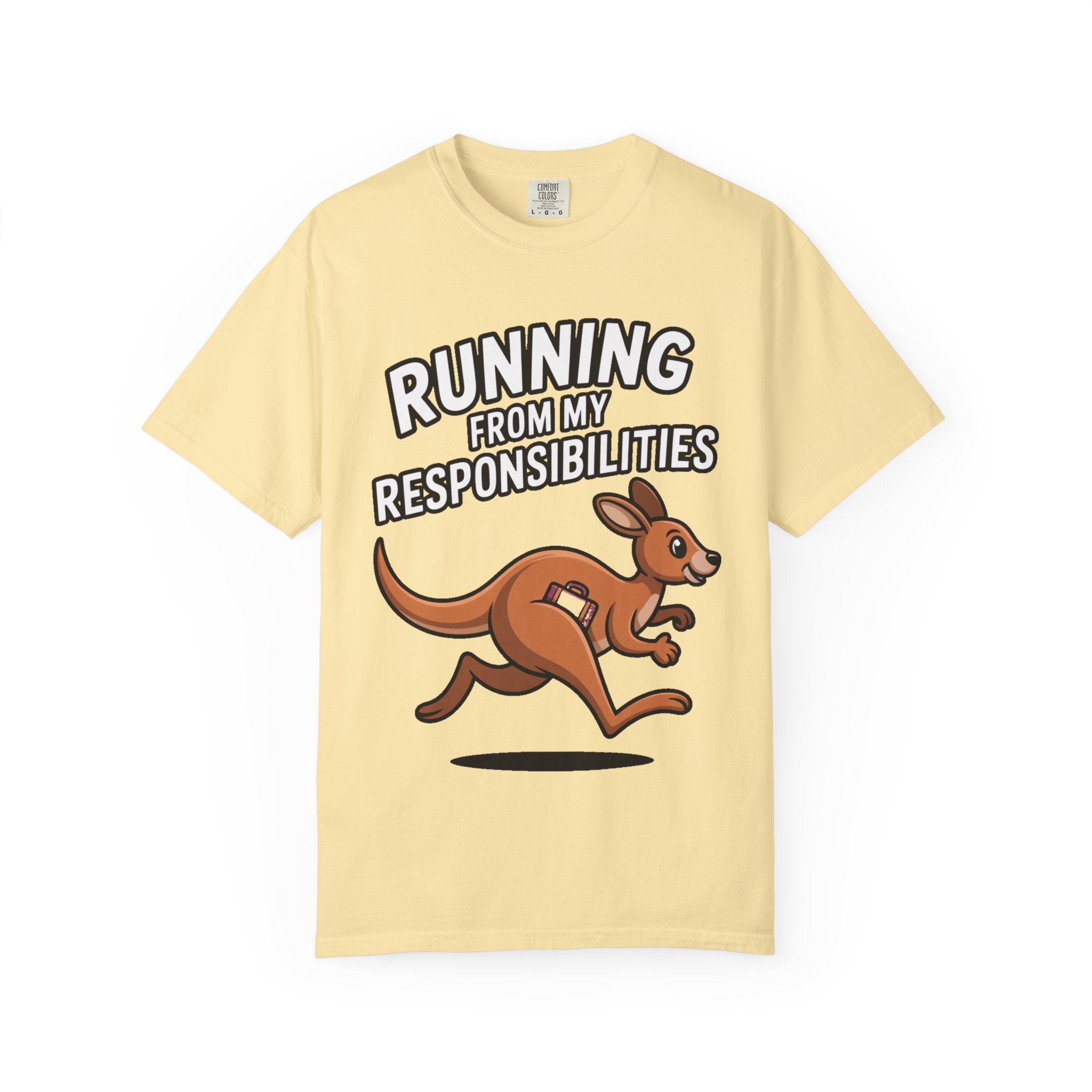 Funny Kangaroo Shirt, Running From My Responsibilities T-Shirt, Sarcastic Adulting Tee, Funny Gift for Procrastinators