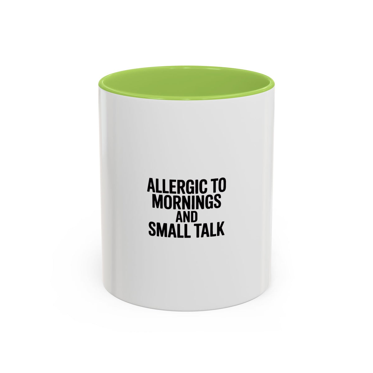 Allergic To Mornings And Small Talk Mug, Funny Sarcastic Coffee Mug, Introvert Gift, Bold Typography Coffee Cup, Anti-Morning Person Gift