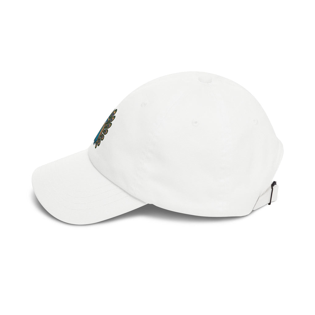 Peacock Dad Hat, Cute Peacock Embroidered Cap, Fanned Feathers Bird Lover Gift, Unstructured 6-Panel Baseball Cap for Women Men