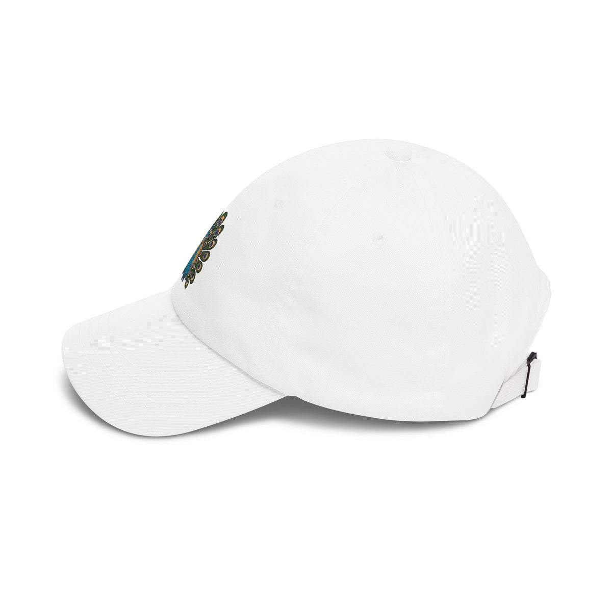 Peacock Dad Hat, Cute Peacock Embroidered Cap, Fanned Feathers Bird Lover Gift, Unstructured 6-Panel Baseball Cap for Women Men