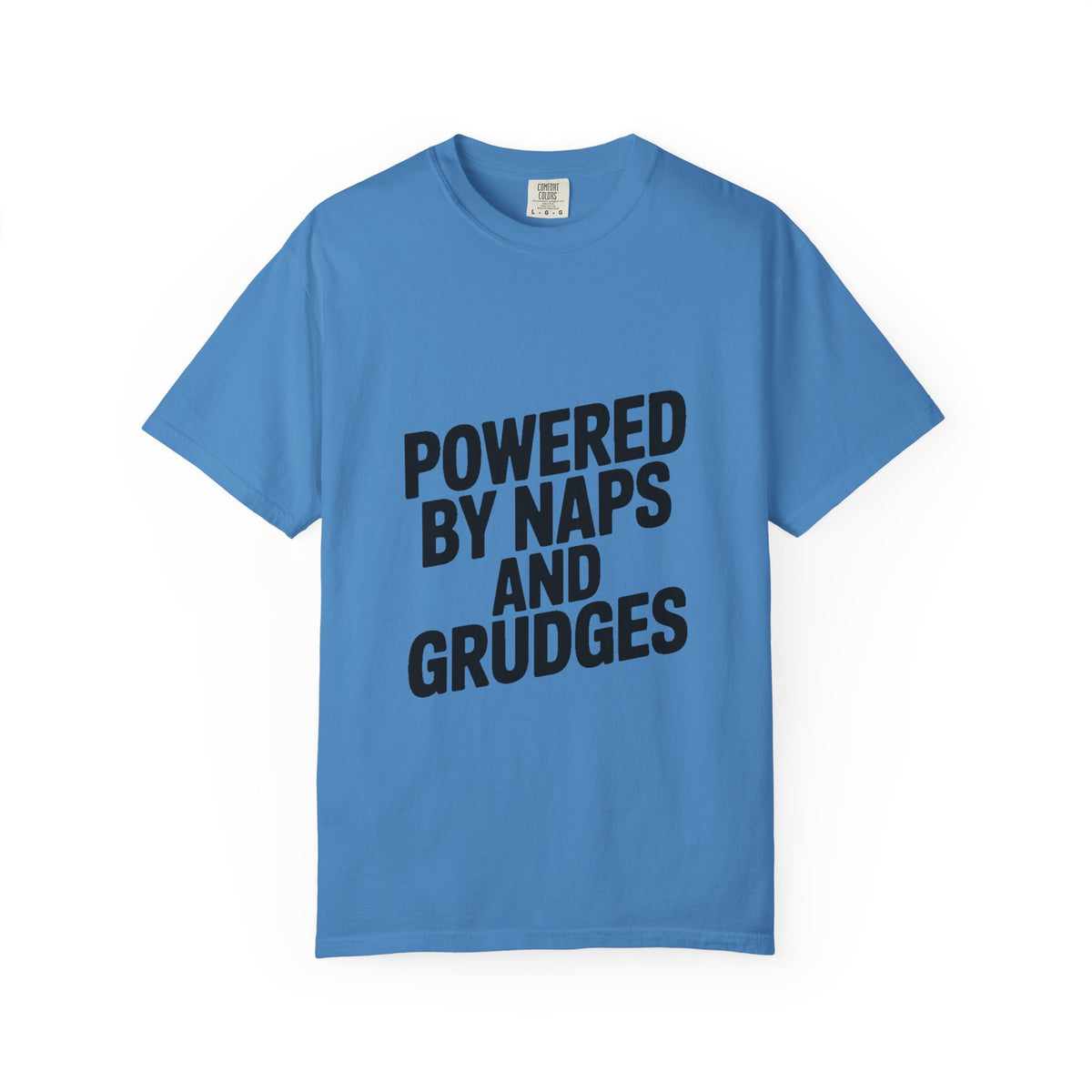 Powered By Naps And Grudges Shirt, Funny Sarcastic T-Shirt, Bold Typography Tee, Introvert Humor Gift