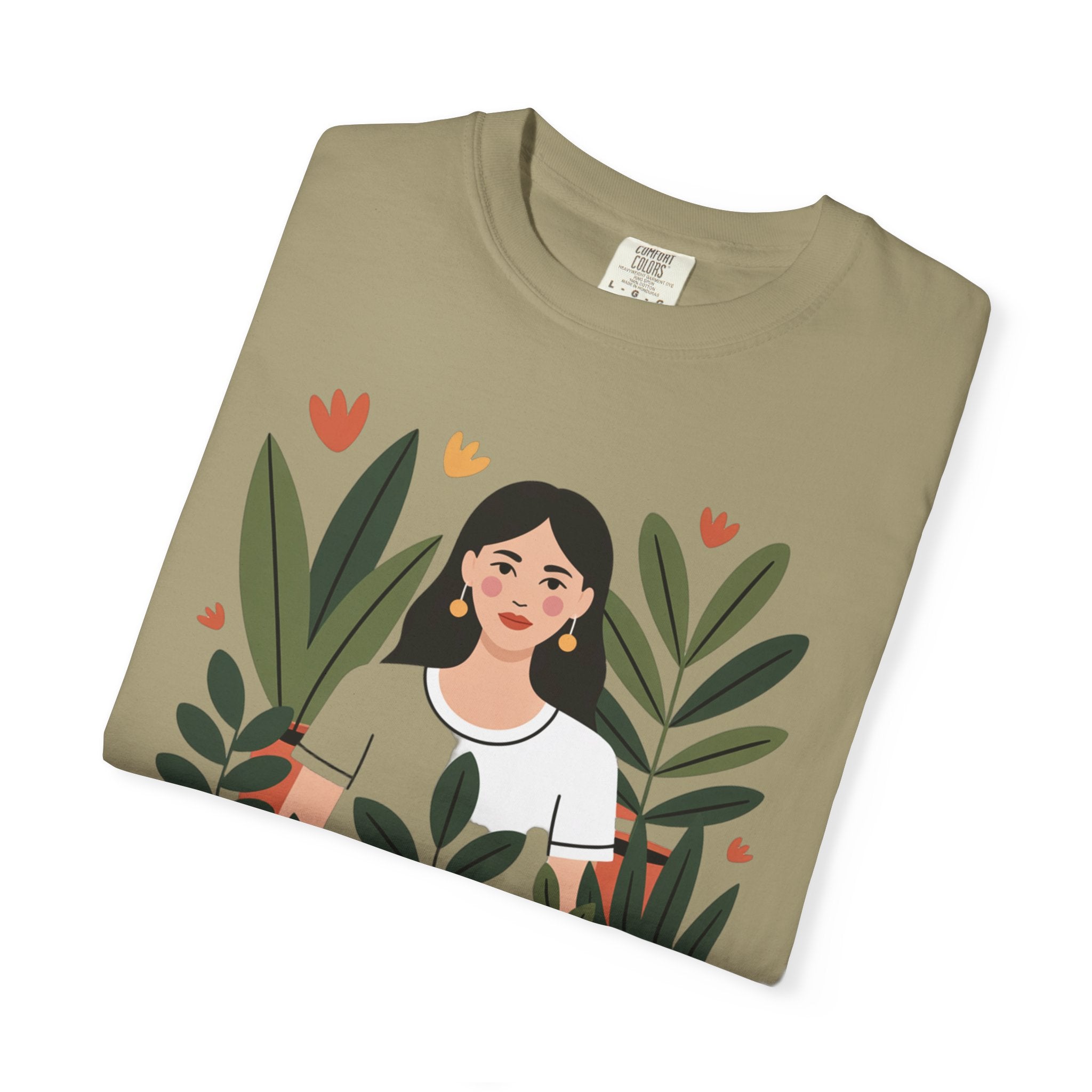 Crazy Plant Lady Shirt, Cute Plant Lover T-Shirt, Botanical Illustration Tee, Funny Gardener Gift, Plant Mom Shirt for Women