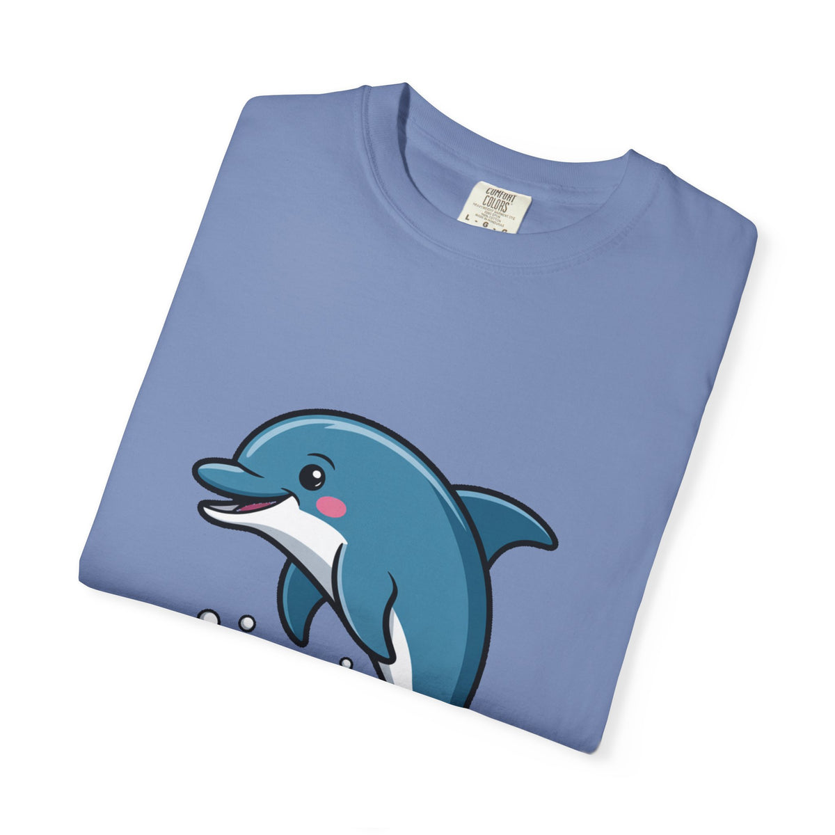 Cute Dolphin T-Shirt, Jumping Wave Dolphin Shirt, Ocean Lover Gift, Garment Dyed Unisex Tee, Beach Vacation Shirt