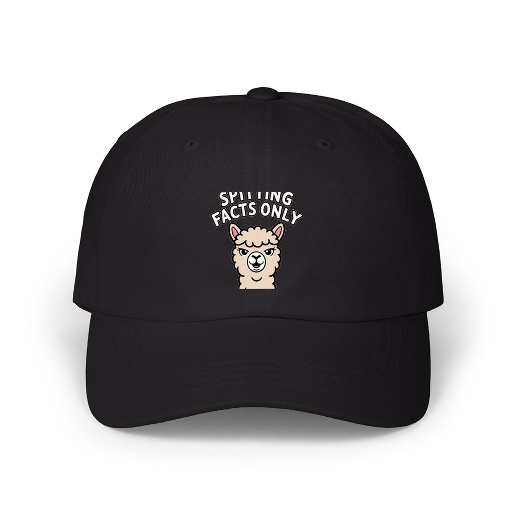Alpaca Spitting Facts Dad Hat, Funny Alpaca Embroidered Cap, Sassy Animal Baseball Hat, Cute Alpaca Lover Gift, Unisex Dad Cap