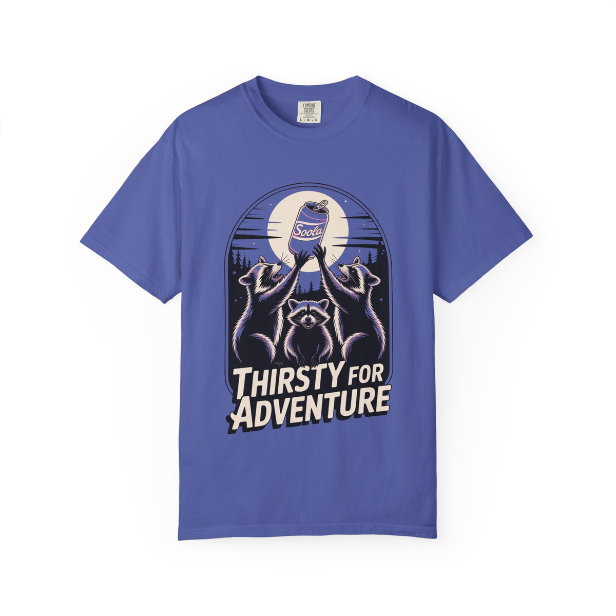 Thirsty For Adventure Raccoons Shirt, Funny Vintage Raccoon T-Shirt, Retro Soda Poster Tee, Camping Gift
