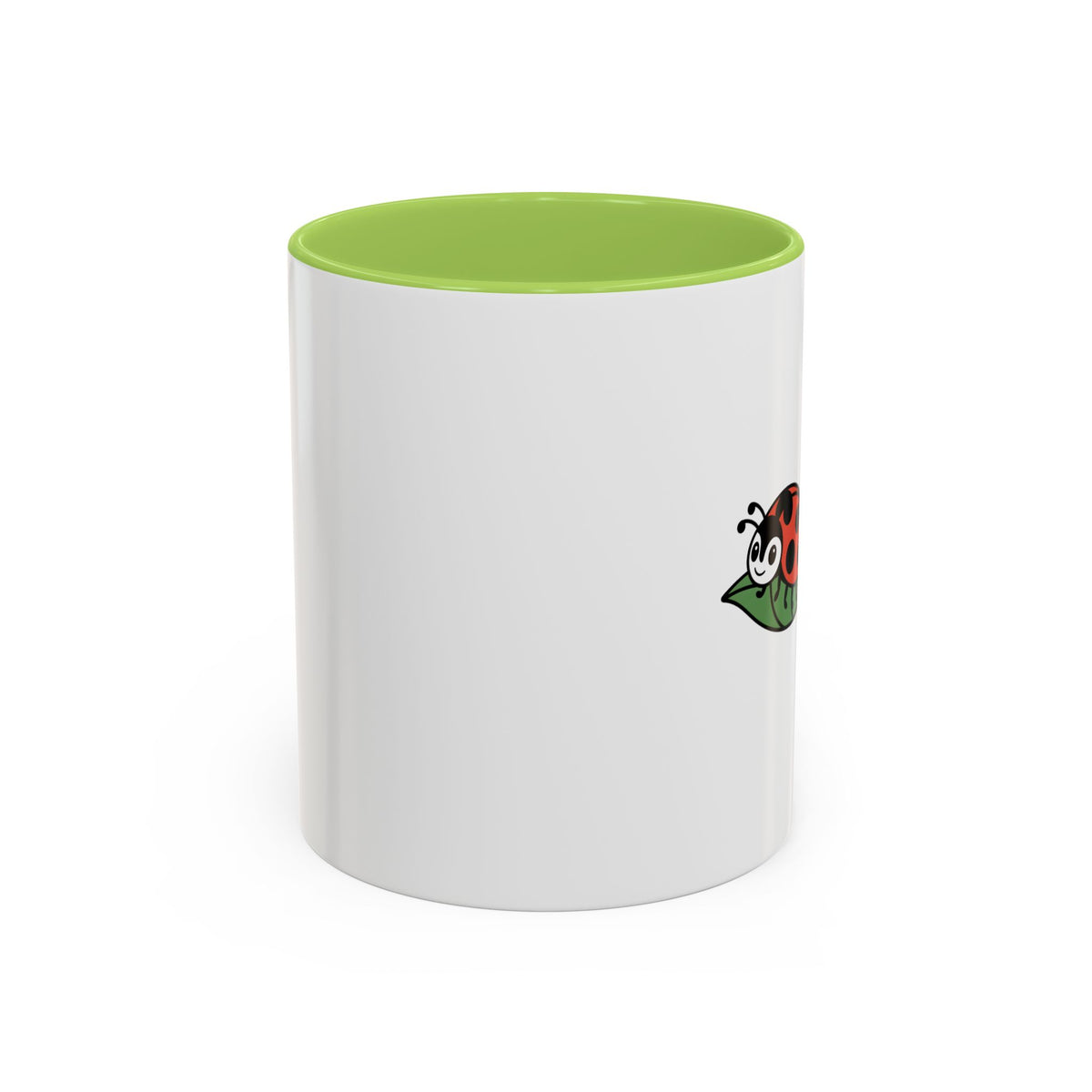 Ladybug On A Leaf Mug, Cute Ladybug Ceramic Mug, Nature Lover Gift, Cottagecore Coffee Cup, Insect Lover Gift Mug