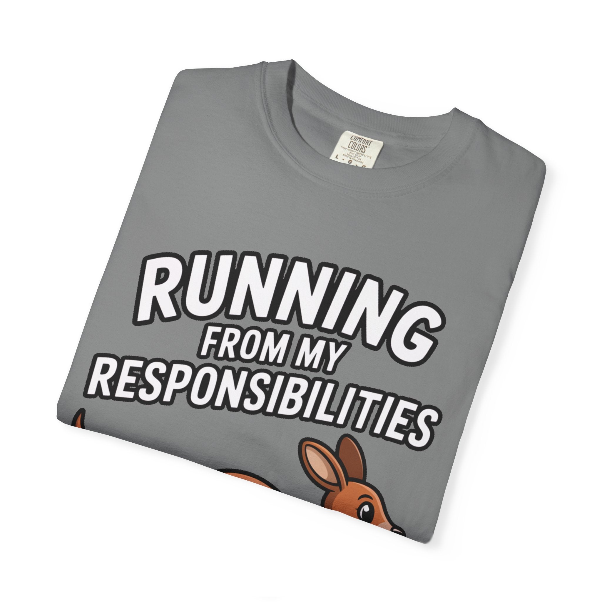 Funny Kangaroo Shirt, Running From My Responsibilities T-Shirt, Sarcastic Adulting Tee, Funny Gift for Procrastinators