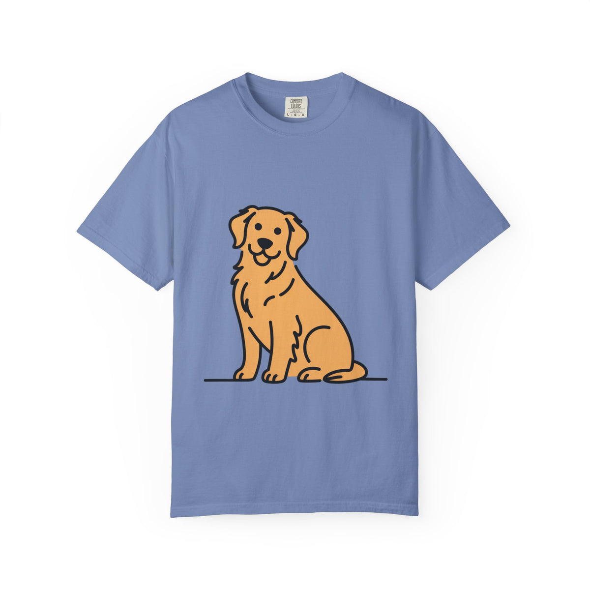 Golden Retriever Shirt, Minimalist Dog Silhouette T-Shirt, Cute Line Art Dog Lover Gift, Retriever Mom Dad Tee