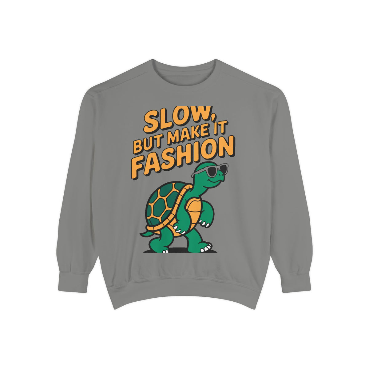 Funny Turtle Sweatshirt, Slow But Make It Fashion Crewneck, Cute Sunglasses Turtle Sweater, Retro Turtle Lover Gift