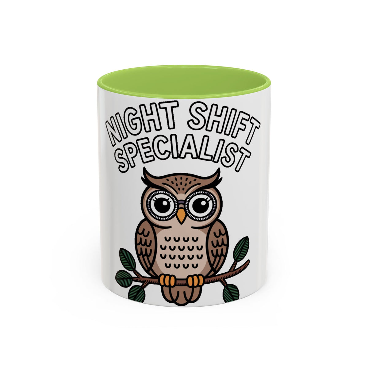 Night Shift Owl Mug, Funny Night Shift Specialist Coffee Cup, Cute Owl Lover Gift, Nurse Coworker Gift Mug