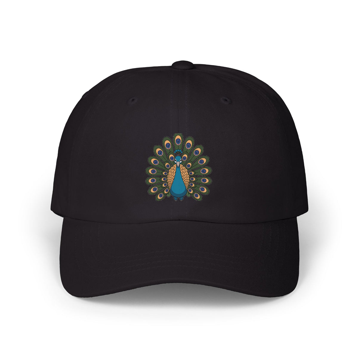 Peacock Dad Hat, Cute Peacock Embroidered Cap, Fanned Feathers Bird Lover Gift, Unstructured 6-Panel Baseball Cap for Women Men