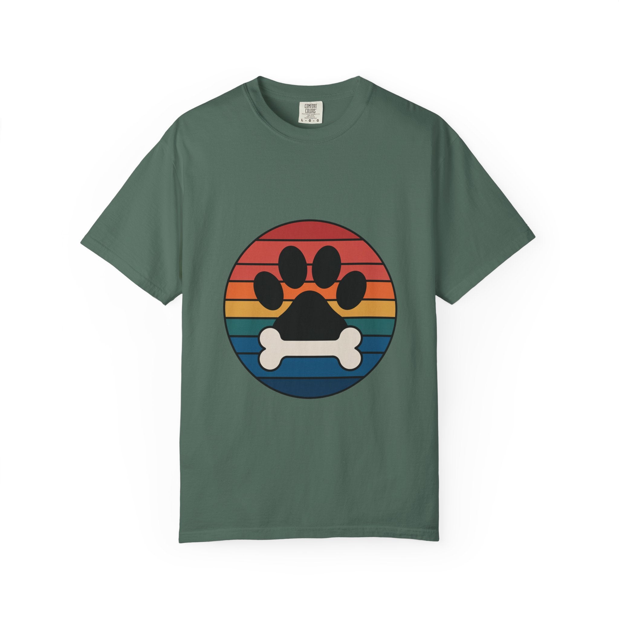 Dog Mom Retro Badge Shirt, Vintage Sunset Dog Lover T-Shirt, Retro Travel Sticker Style Dog Mama Gift Tee