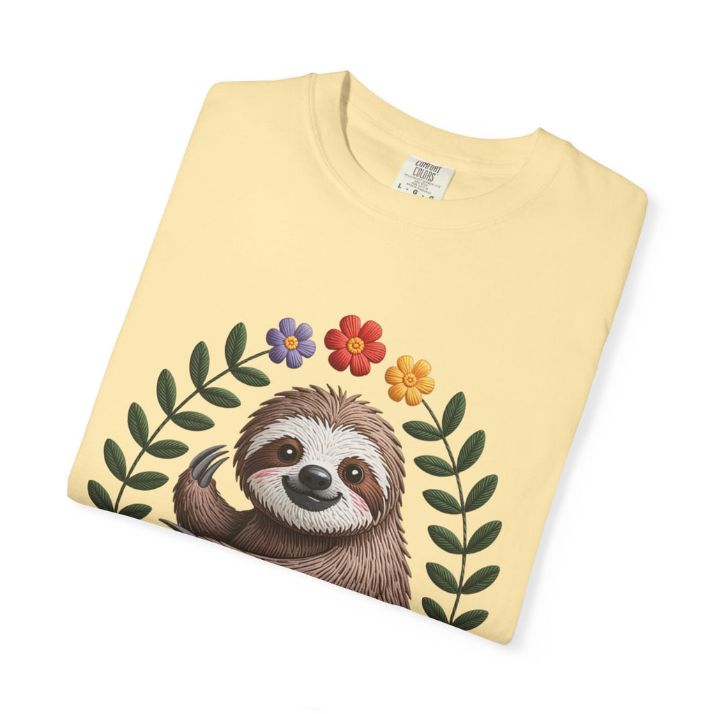 Floral Sloth T-Shirt