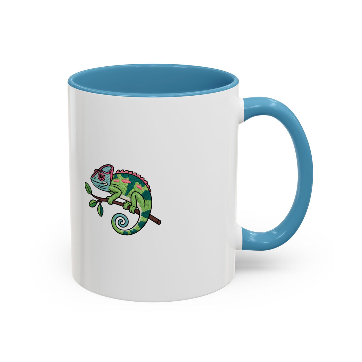 Cute Chameleon Mug, Cartoon Reptile Coffee Cup, Chameleon Lover Gift, Funny Lizard Ceramic Mug