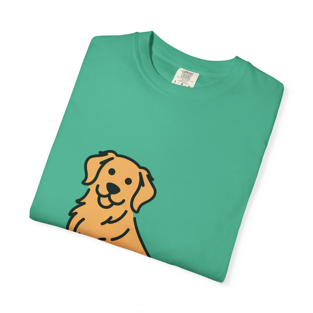 Golden Retriever Shirt, Minimalist Dog Silhouette T-Shirt, Cute Line Art Dog Lover Gift, Retriever Mom Dad Tee