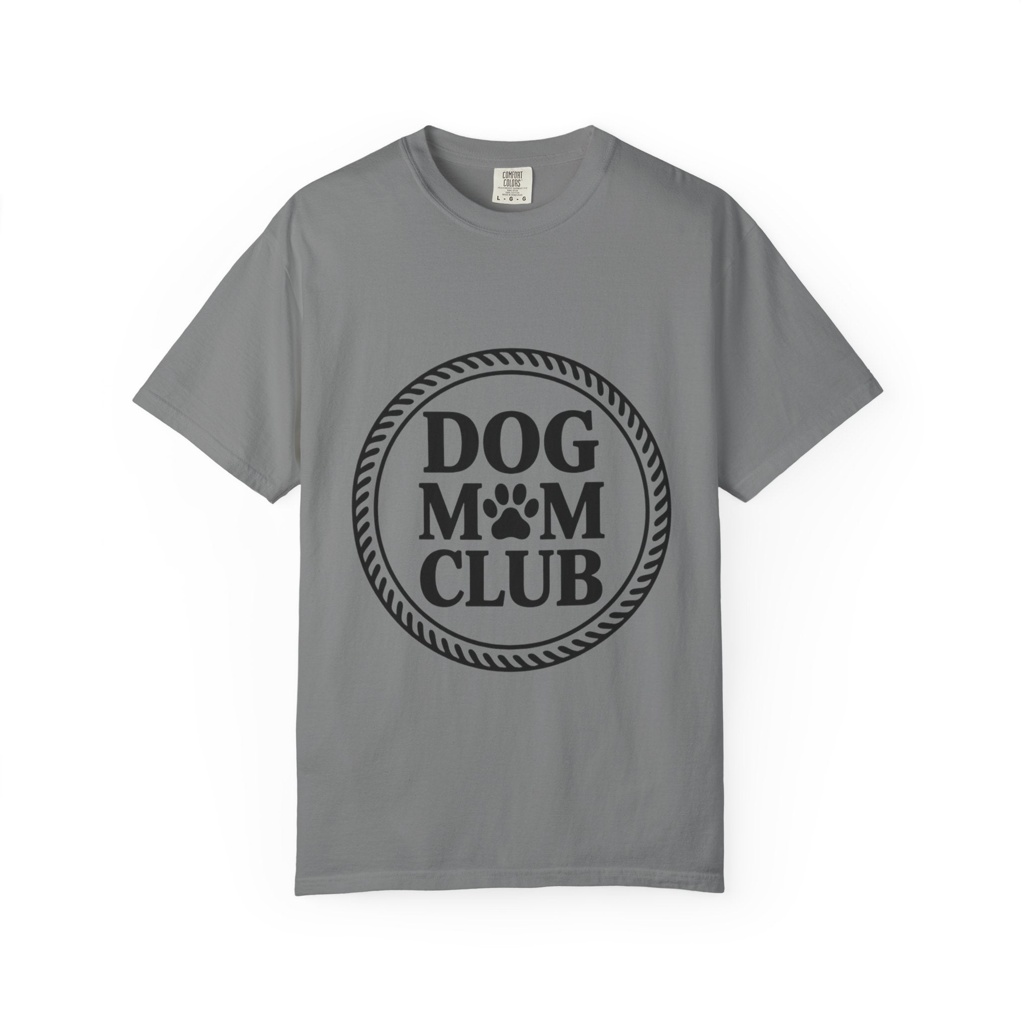 Dog Mom Club Badge Shirt, Vintage Stamp Dog Lover T-Shirt, Funny Dog Mom Gift, Minimalist Paw Print Tee