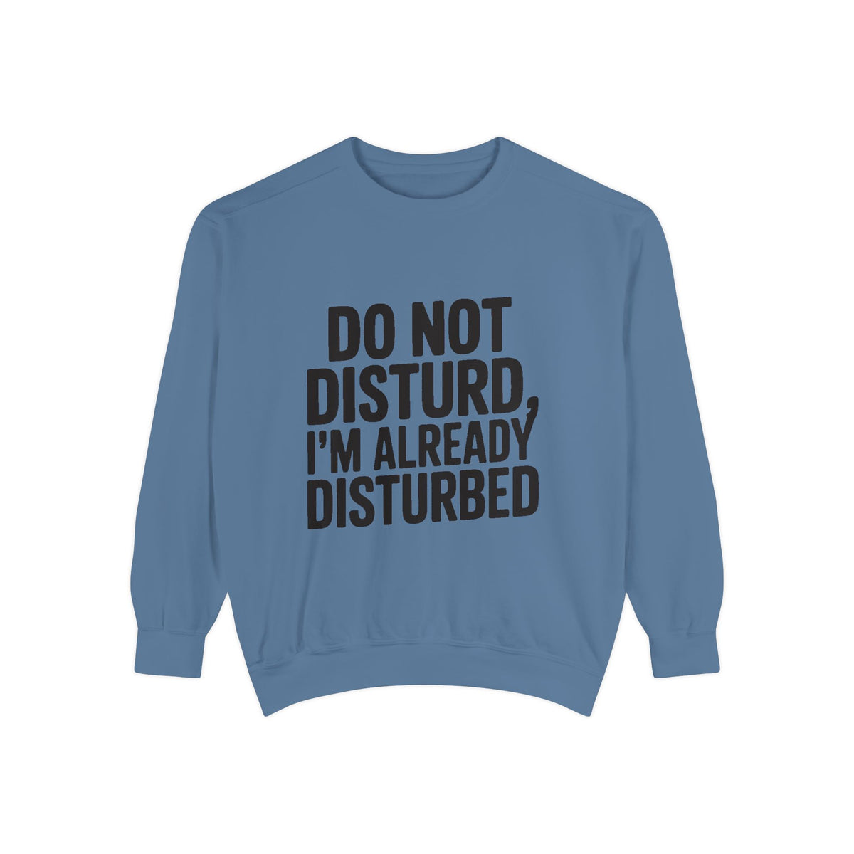 Do Not Disturb Already Disturbed Sweatshirt, Funny Sarcastic Crewneck, Embroidered Patch Style Pullover, Introvert Gift