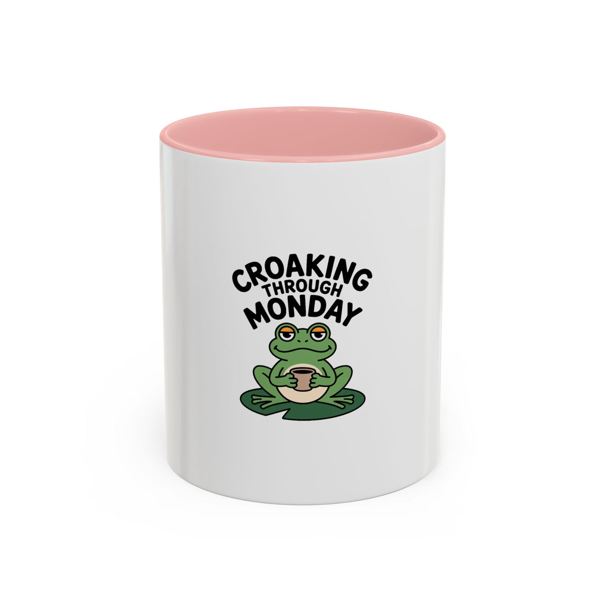 Croaking Through Monday Mug, Funny Frog Coffee Mug, Cute Tired Frog Cup, Monday Mood Mug, Frog Lover Gift, Coworker Gift Mug
