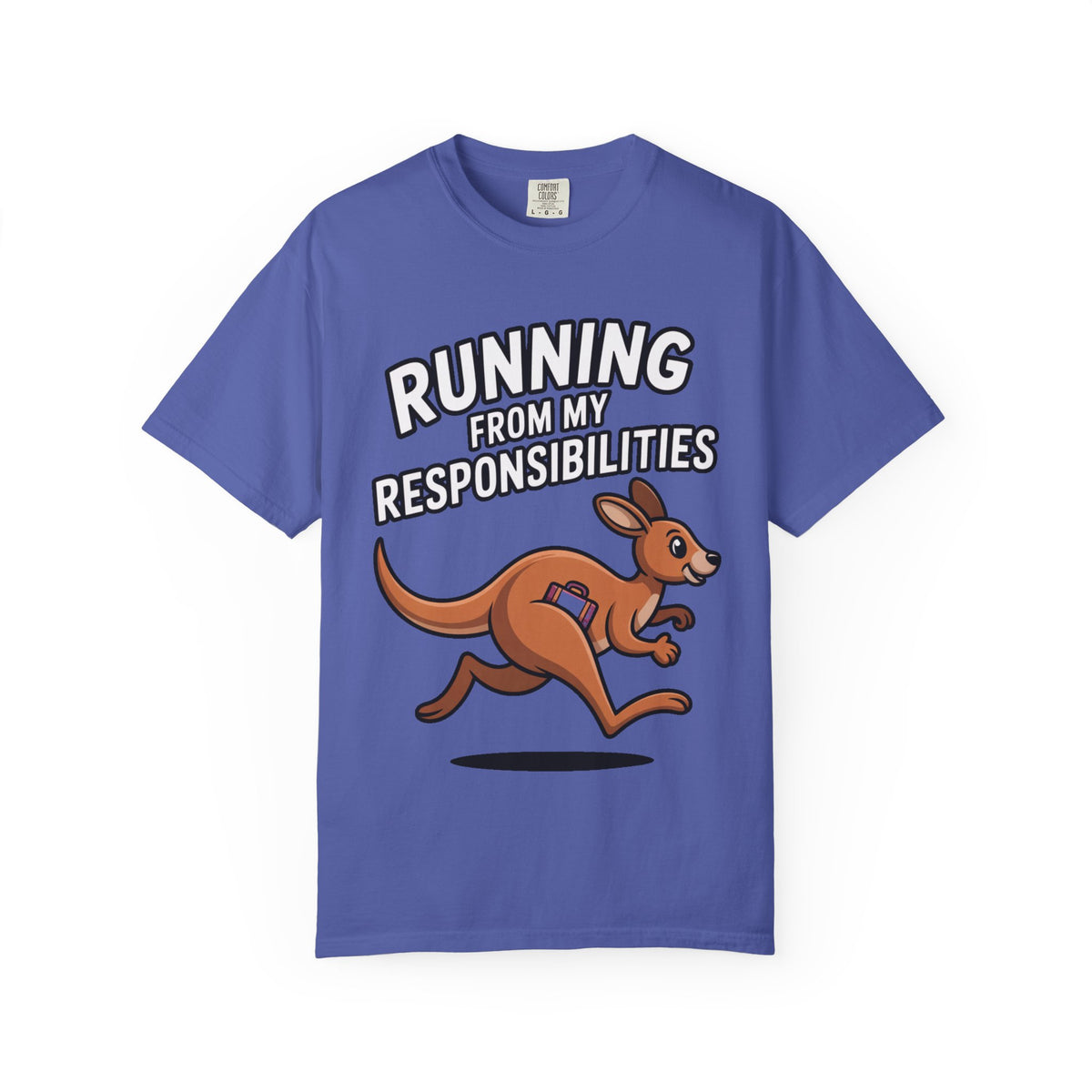 Funny Kangaroo Shirt, Running From My Responsibilities T-Shirt, Sarcastic Adulting Tee, Funny Gift for Procrastinators