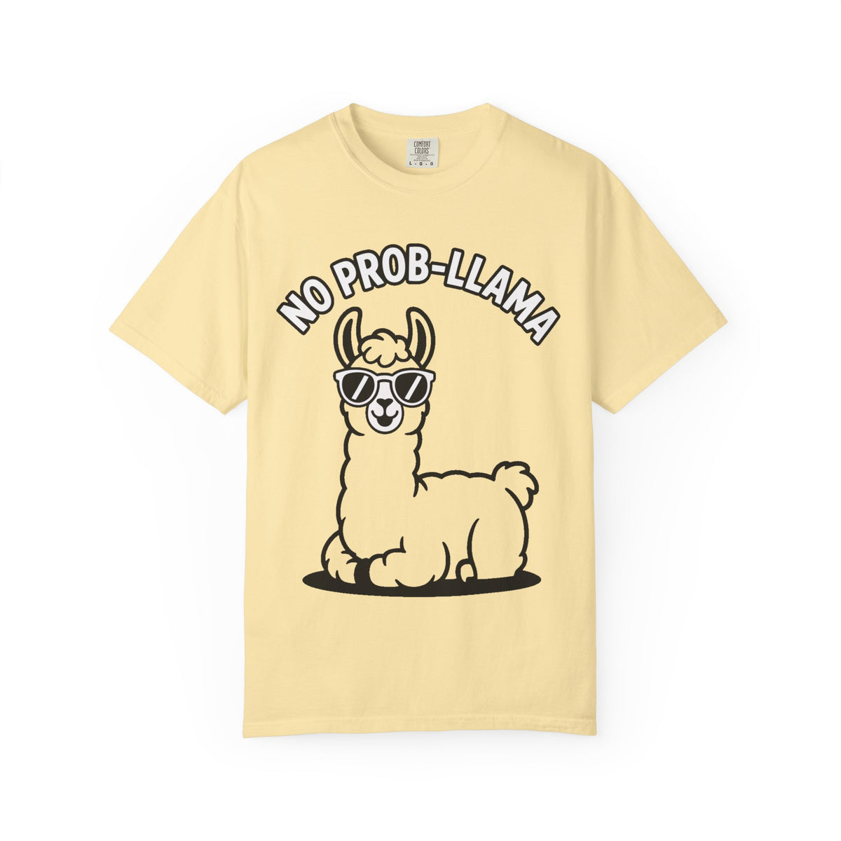 No Prob Llama Shirt, Funny Llama T-Shirt, Cute Llama Sunglasses Tee, Llama Lover Gift, Garment Dyed Unisex Shirt
