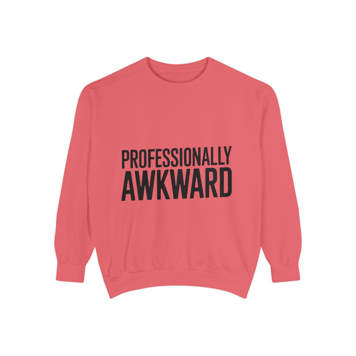 Professionally Awkward Sweatshirt, Funny Embroidered Crewneck, Minimalist Typography Sweatshirt, Sarcastic Coworker Gift