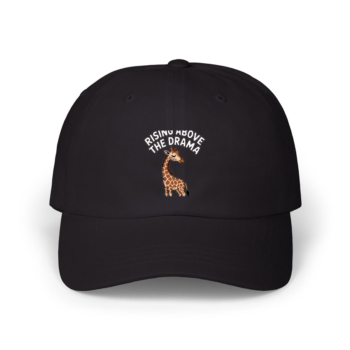 Giraffe Dad Cap, Rising Above The Drama Hat, Funny Giraffe Embroidered Cap, Cute Animal Lover Gift, Sassy Quote Dad Hat