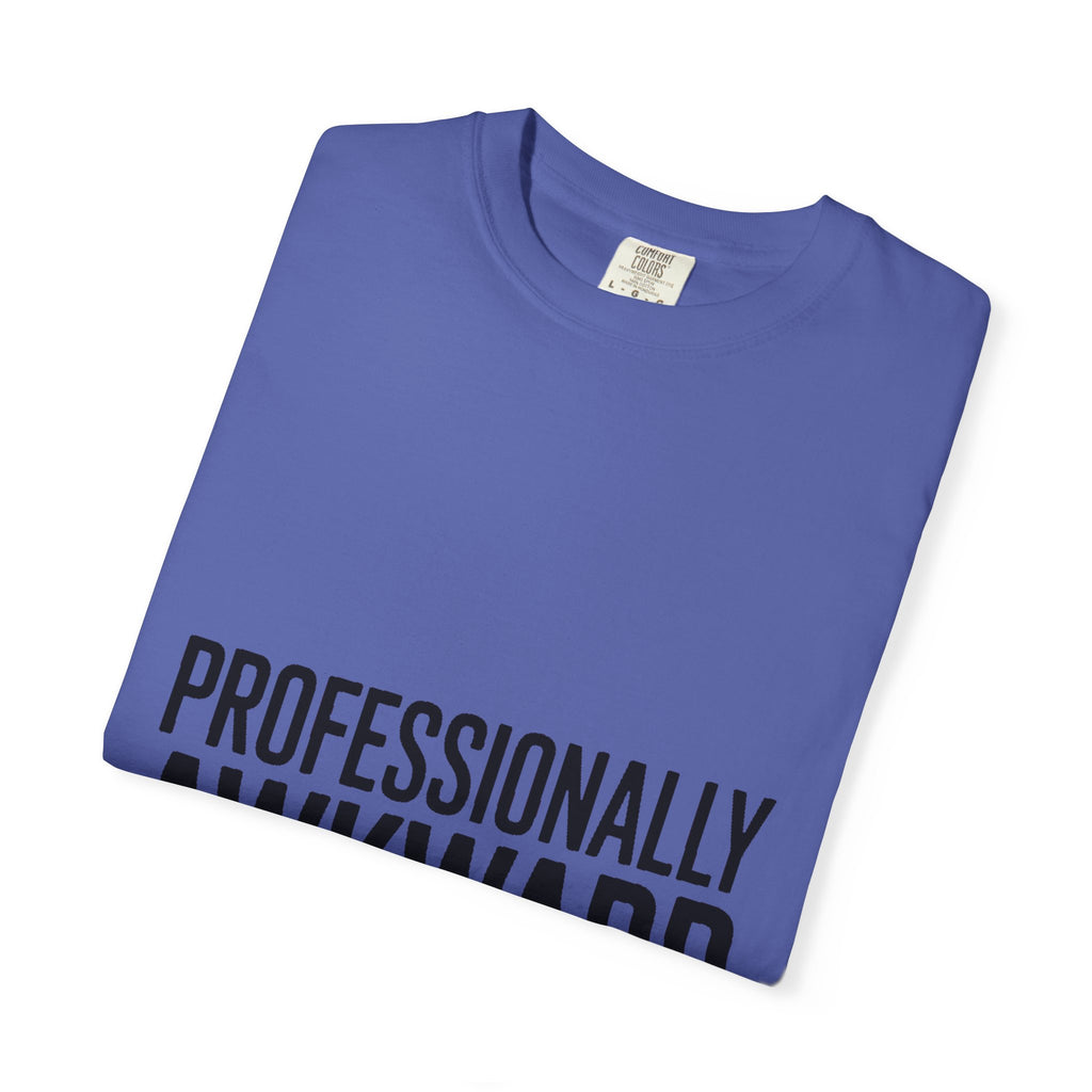 Professionally Awkward Shirt, Funny Sarcastic T-Shirt, Bold Typography Tee, Office Humor Gift, Introvert Coworker Shirt