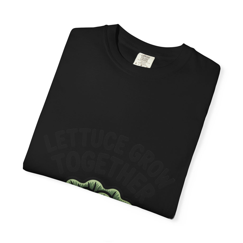 Lettuce Grow Together Shirt, Funny Vegetable Pun T-Shirt, Cute Cartoon Lettuce Tee, Gardener Gift, Plant Lover Shirt