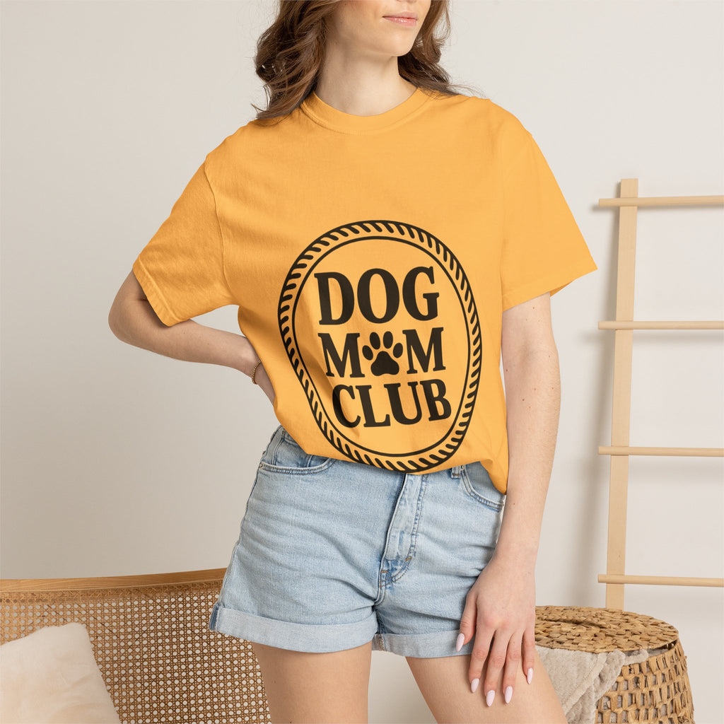 Dog Mom Club Badge Shirt, Vintage Stamp Dog Lover T-Shirt, Funny Dog Mom Gift, Minimalist Paw Print Tee