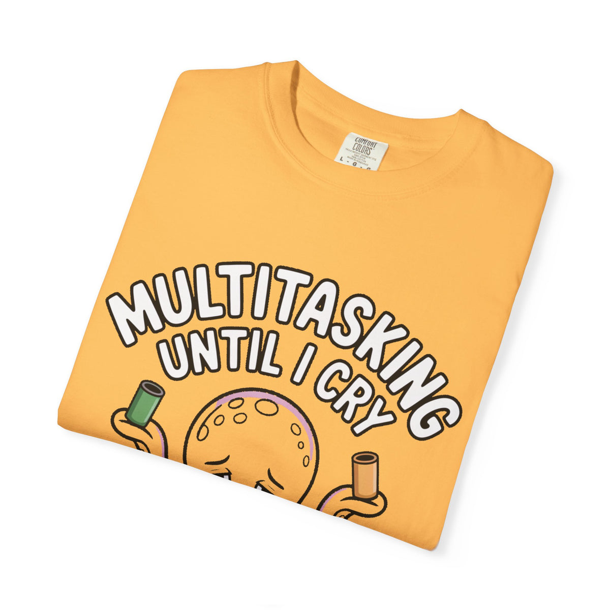 Multitasking Octopus Shirt, Funny Stressed Octopus T-Shirt, Multitasking Until I Cry Tee, Cute Cartoon Octopus Gift