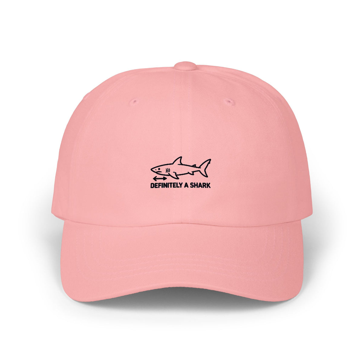 Definitely A Shark Diagram Dad Hat, Funny Deadpan Meme Cap, Sarcastic Shark Lover Gift, Embroidered Unstructured Baseball Cap