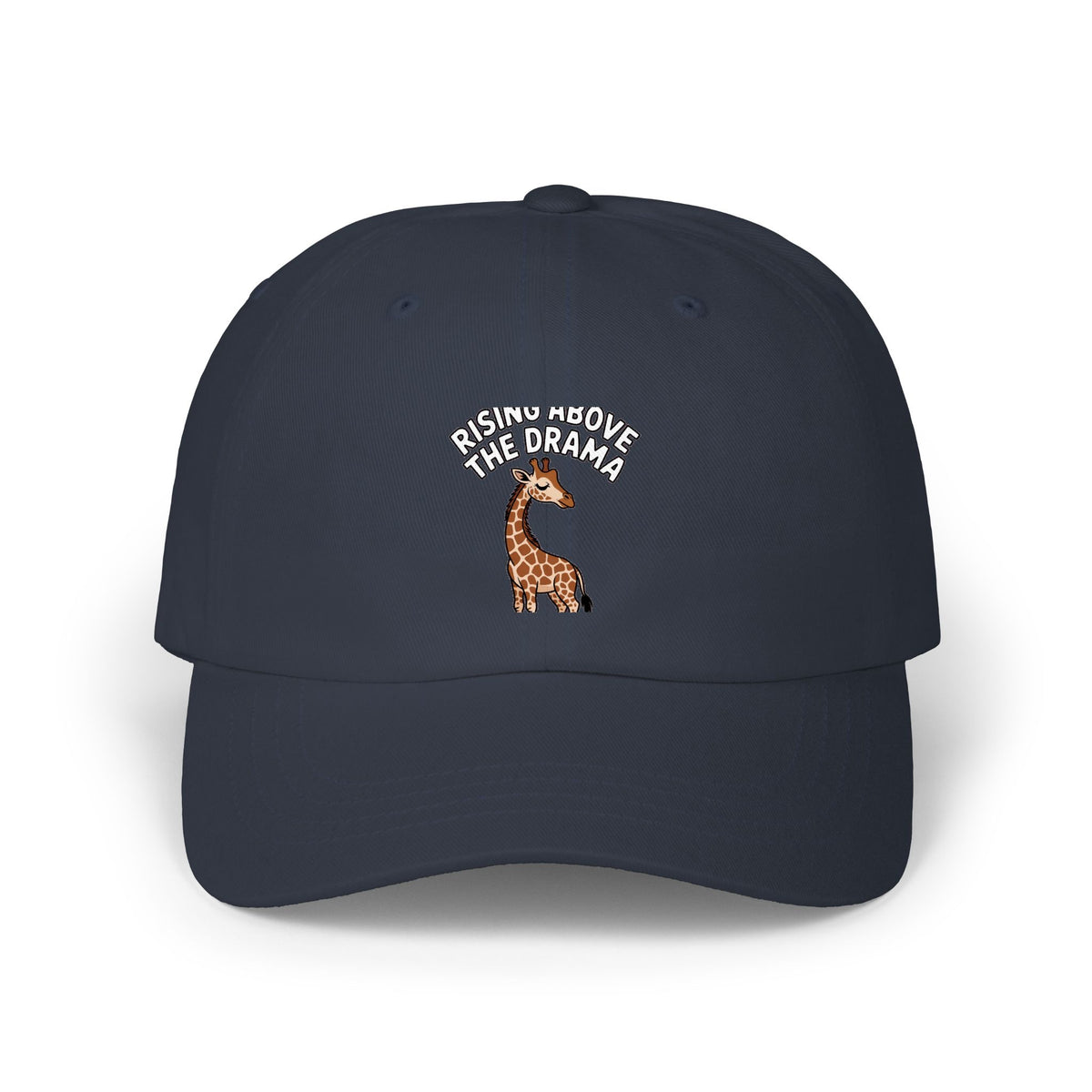 Giraffe Dad Cap, Rising Above The Drama Hat, Funny Giraffe Embroidered Cap, Cute Animal Lover Gift, Sassy Quote Dad Hat