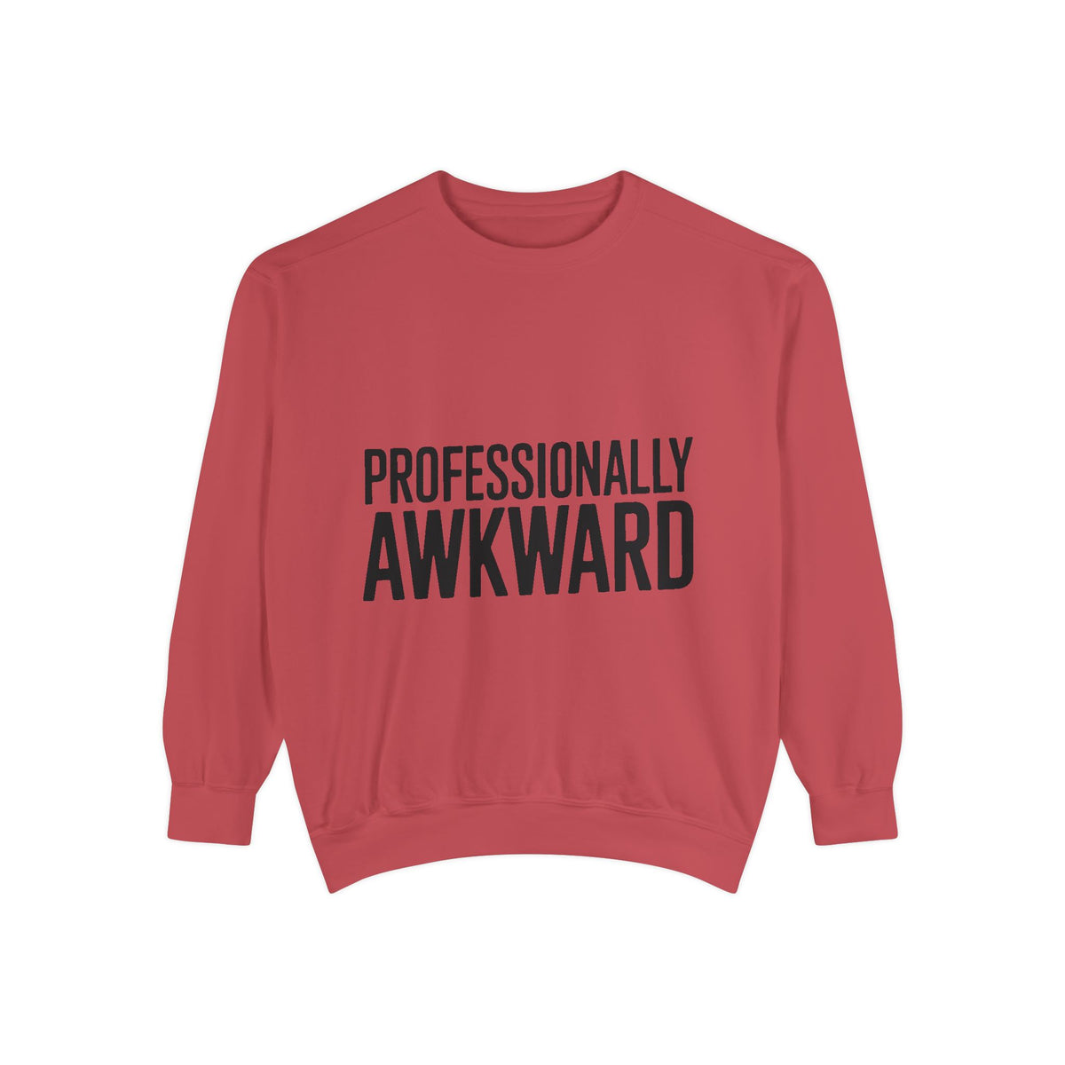 Professionally Awkward Sweatshirt, Funny Embroidered Crewneck, Minimalist Typography Sweatshirt, Sarcastic Coworker Gift