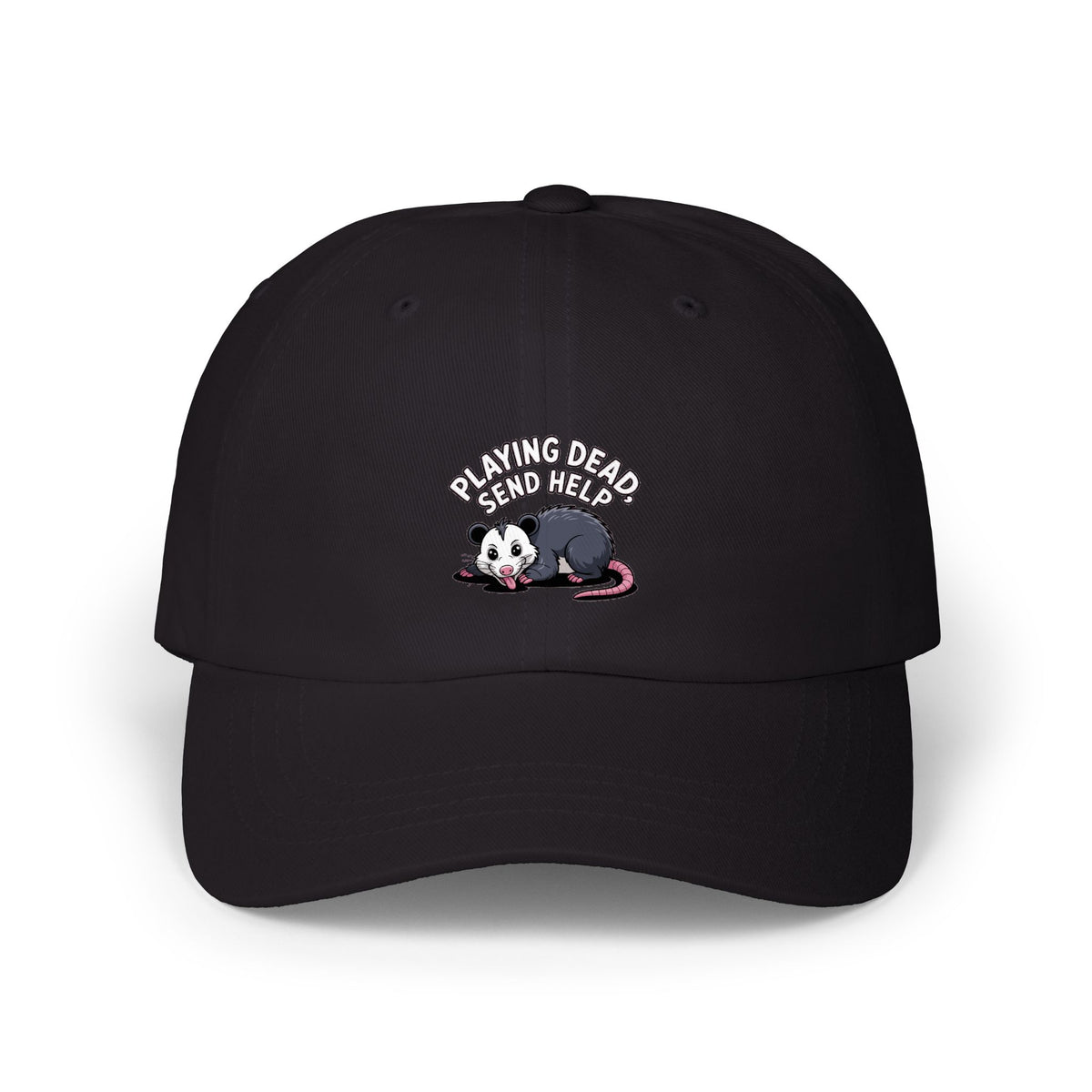Funny Opossum Dad Hat, Playing Dead Send Help Cap, Cute Possum Embroidered Patch Style Hat, Funny Animal Gift