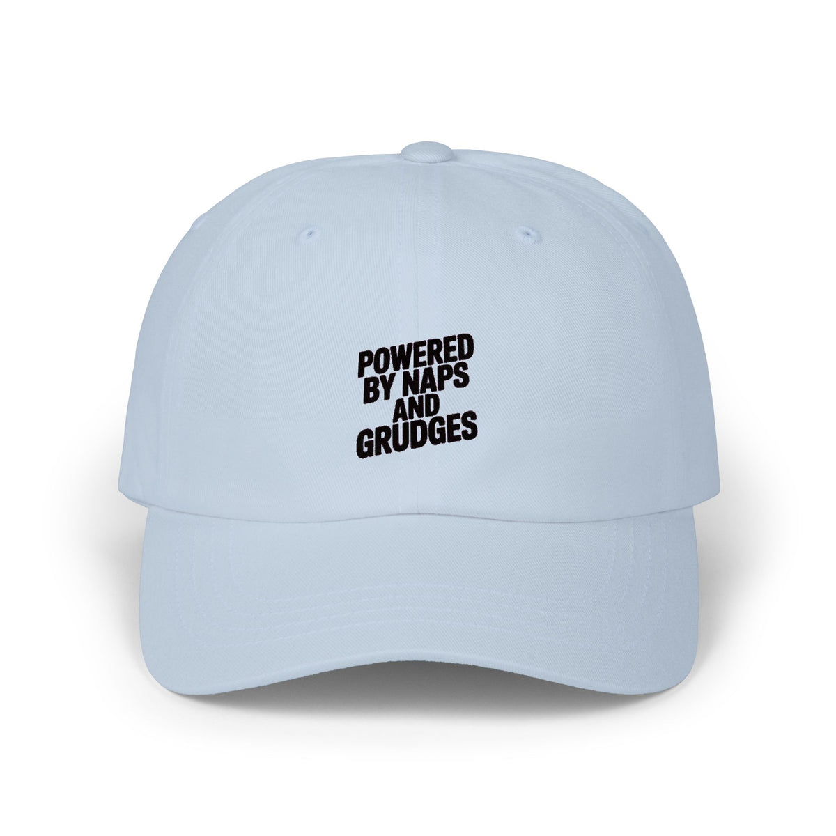 Powered By Naps And Grudges Dad Hat, Funny Sarcastic Embroidered Cap, Introvert Gift, Funny Nap Lover Hat, Petty Humor Baseball Cap
