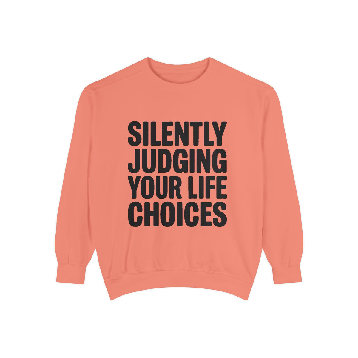 Silently Judging Your Life Choices Sweatshirt, Funny Sarcastic Crewneck, Embroidered Patch Style Sweatshirt, Snarky Gift