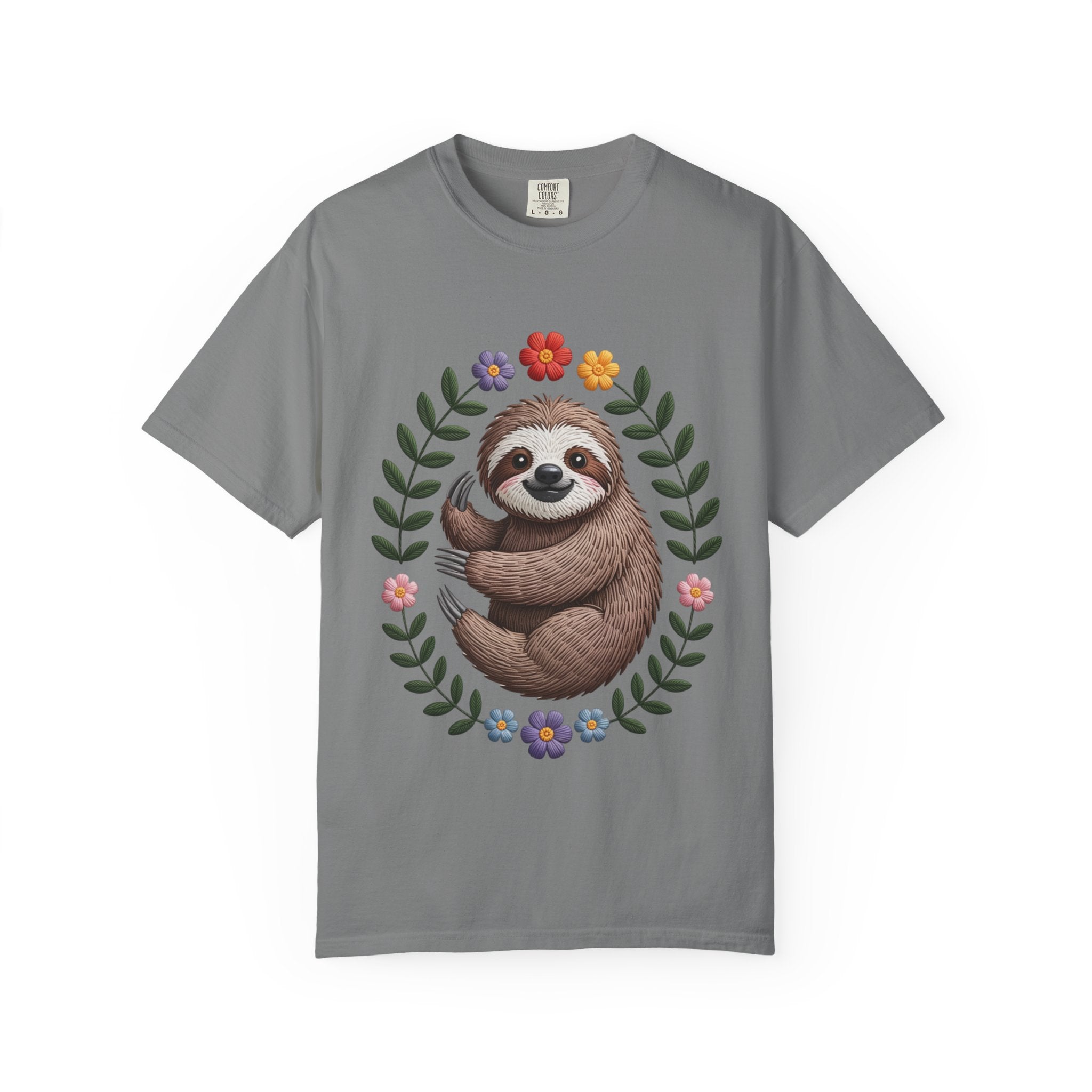 Floral Sloth T-Shirt