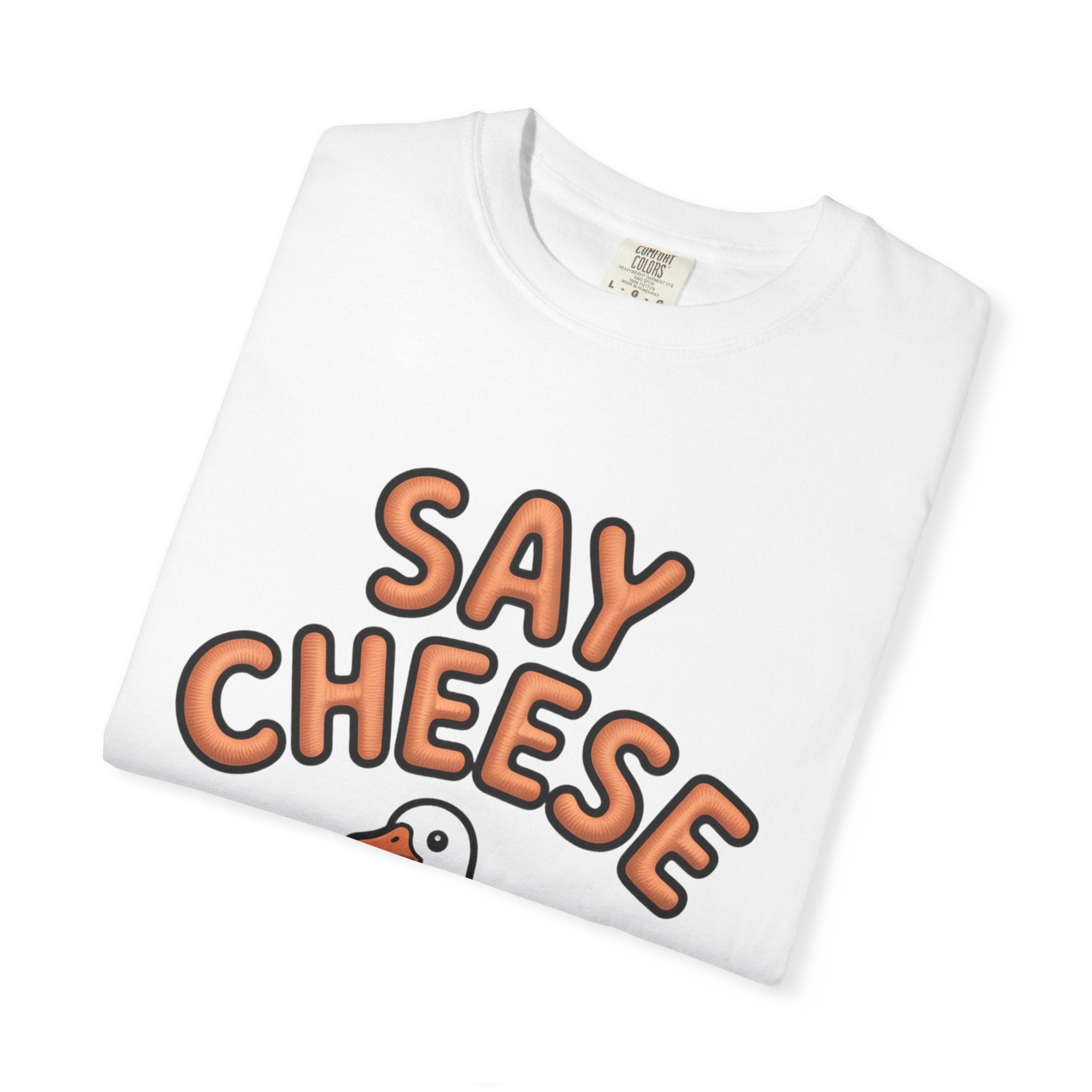 Say Cheese Goose Shirt, Funny Camera Goose T-Shirt, Cute Cartoon Goose Lover Gift, Photography Shirt for Photographer