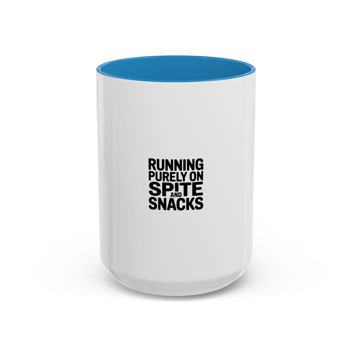 Running On Spite And Snacks Mug, Funny Sarcastic Coffee Mug, Bold Typography Mug, Snarky Gift for Coworker or Friend