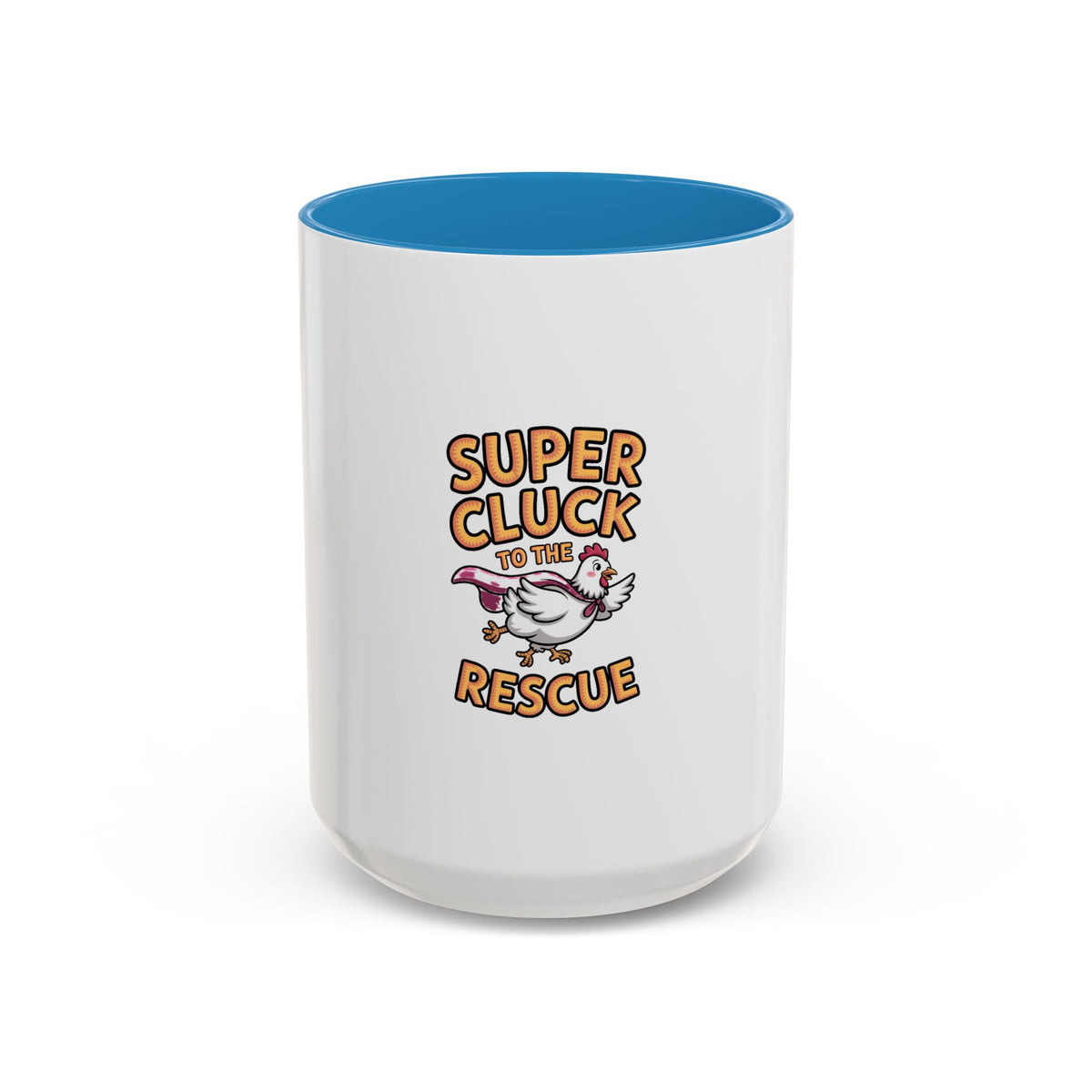 Funny Chicken Superhero Mug, Super Cluck To The Rescue Coffee Mug, Cute Chicken Lover Gift, Farm Animal Mug for Chicken Mom