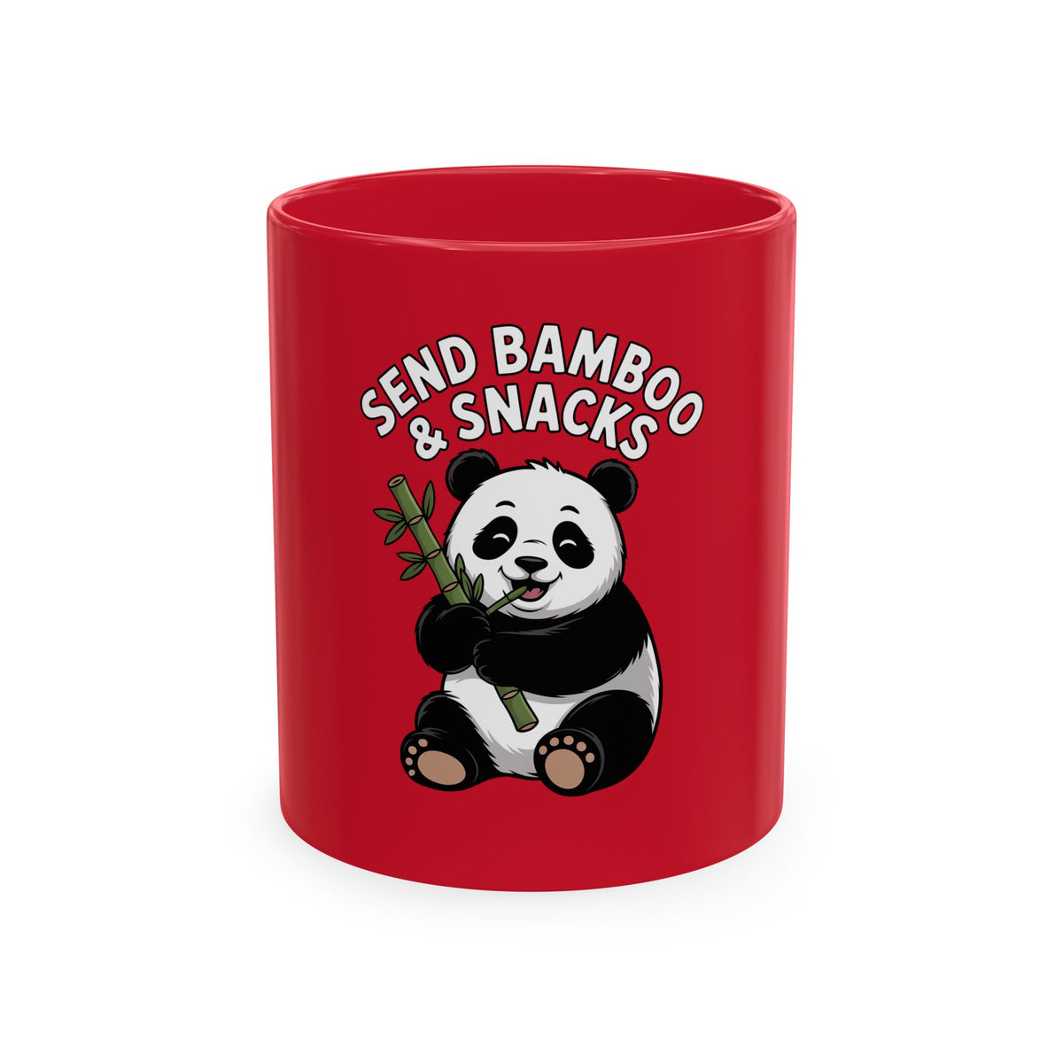 Send Bamboo Panda Mug, Funny Panda Coffee Cup, Cute Bamboo Snacks Mug, Panda Lover Gift, Kawaii Animal Mug for Coffee Tea Lovers