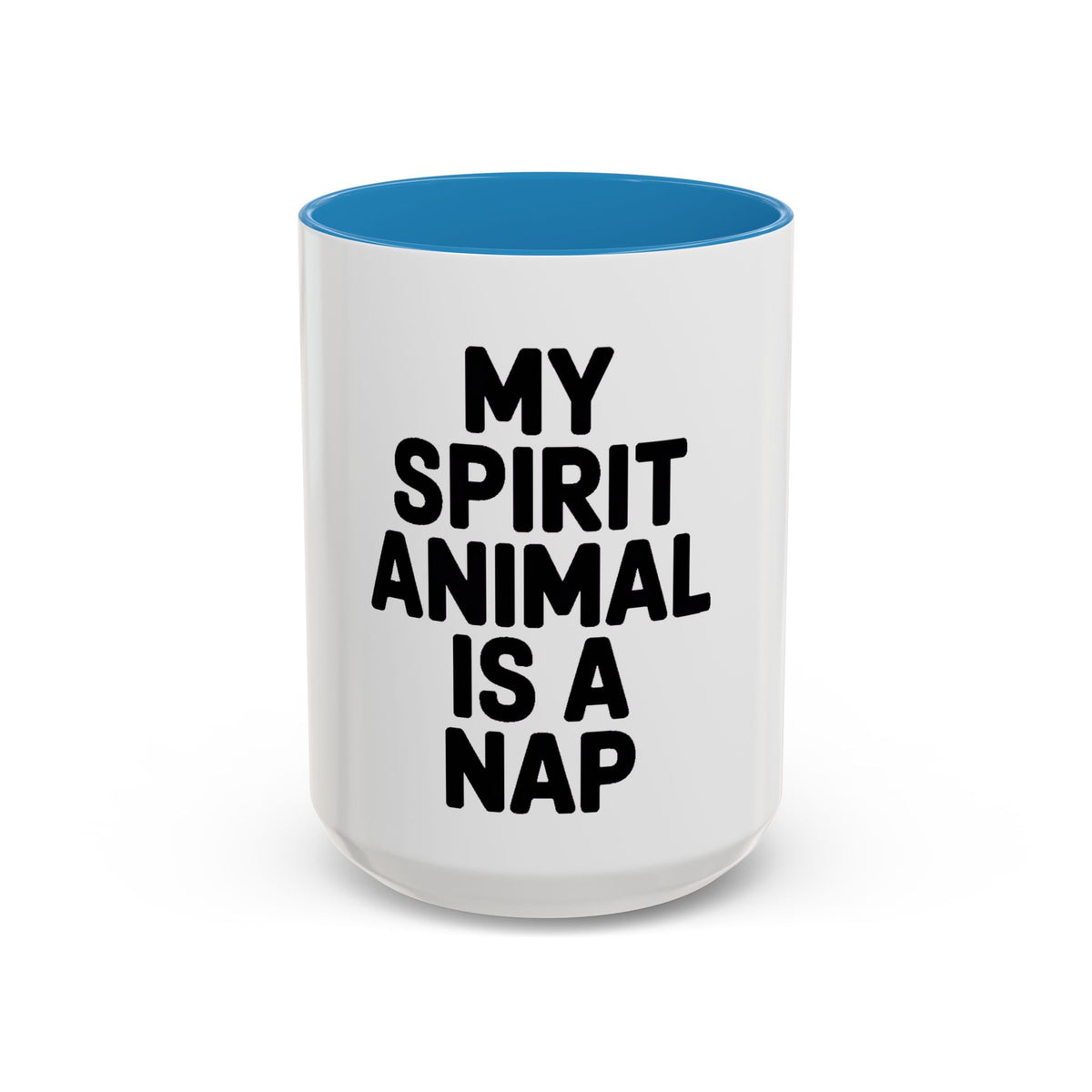 My Spirit Animal Is A Nap Mug, Funny Nap Lover Coffee Cup, Lazy Day Sarcastic Gift, Bold Typography Accent Mug for Coffee or Tea